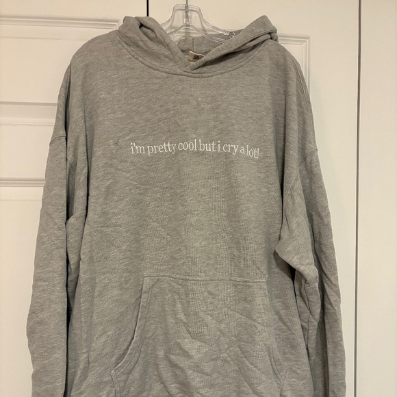 Gray Oversized See The Way I See Hooded 2XL Sweatshirt - Picture 1 of 5